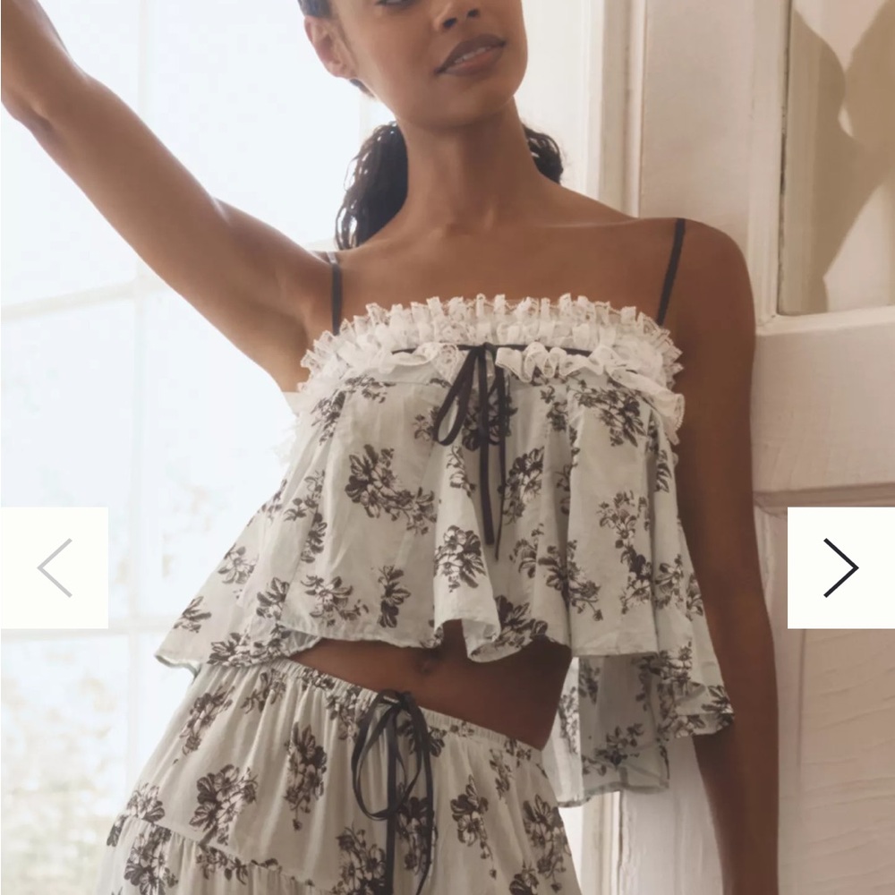 Anthropologie Lace Swing Pajama set